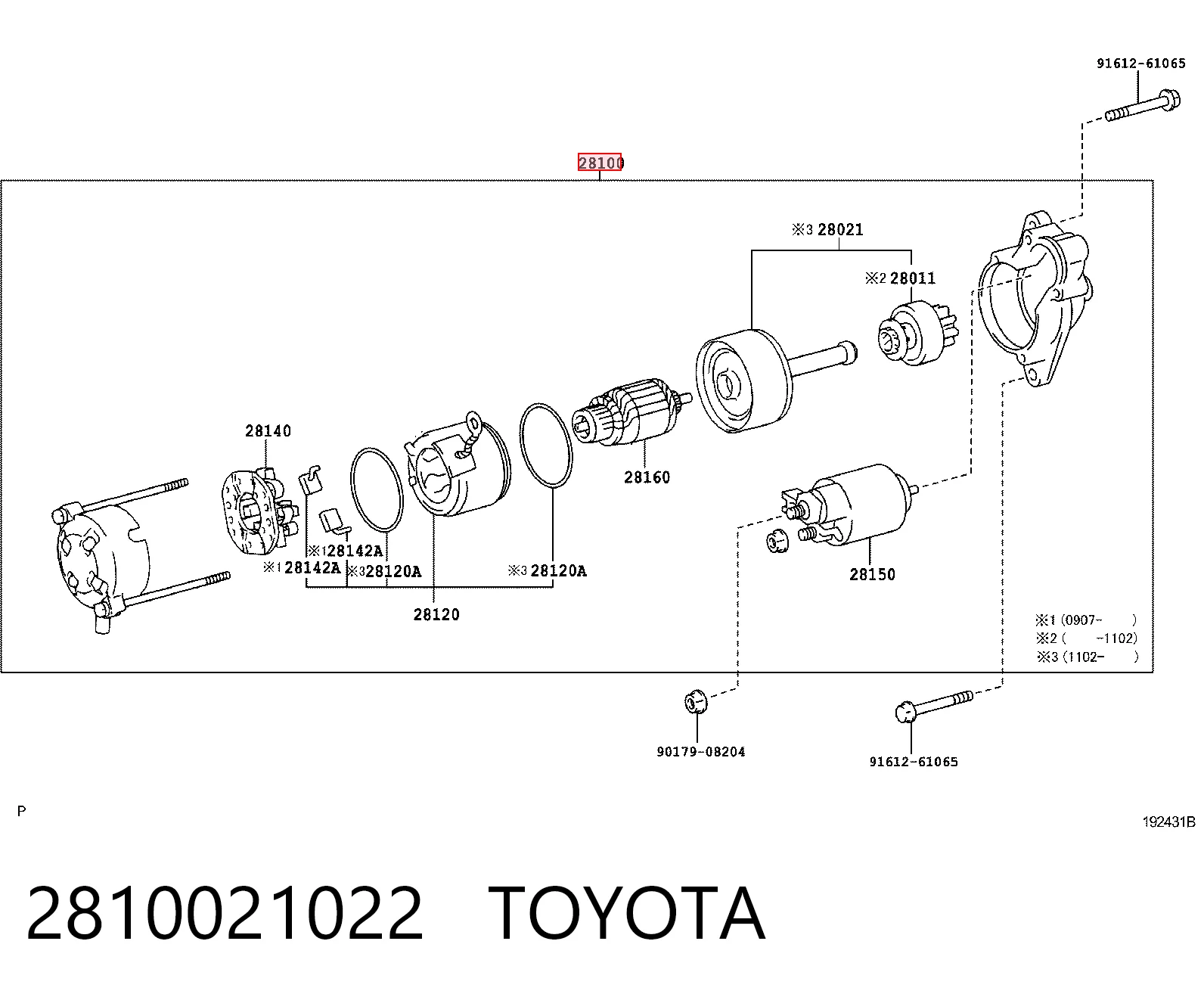 2810021022 Toyota