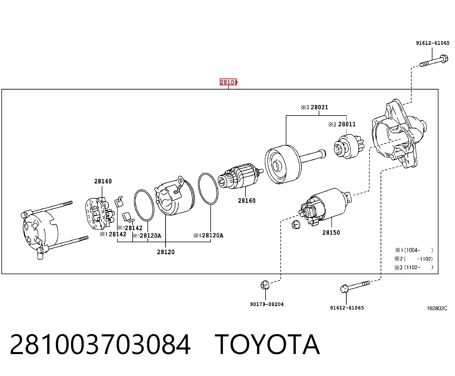 281003703084 Toyota