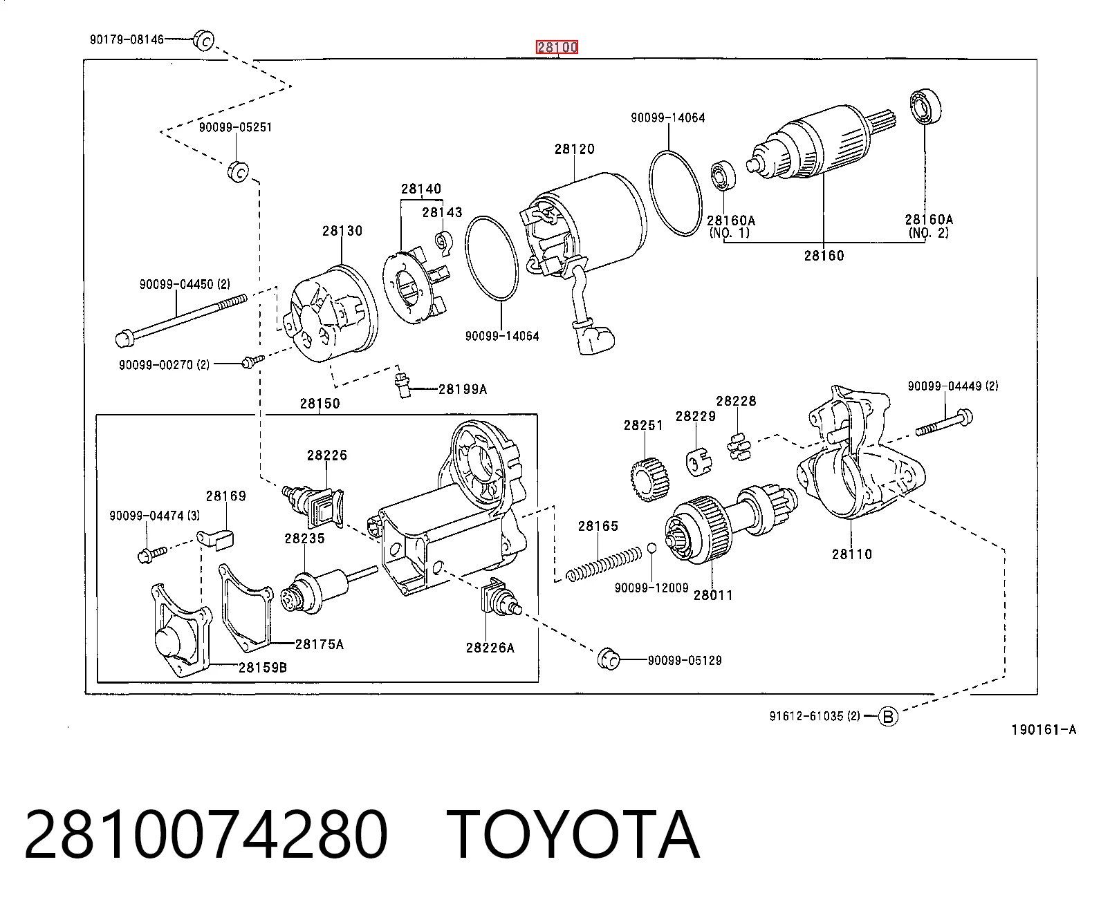 Do koszyka Rozrusznik Toyota Carina II T17