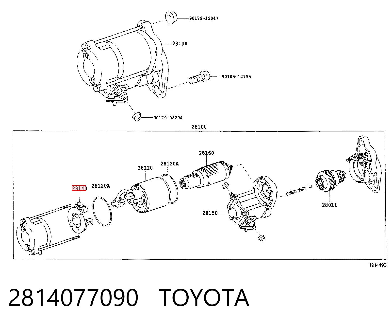 Kupić Szczotka rozrusznika Toyota Land Cruiser  J150 w dobrej cenie