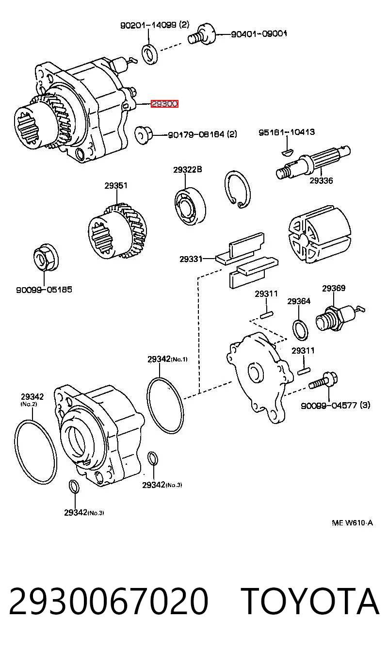 2930067020 Toyota Pompa podciśnienia