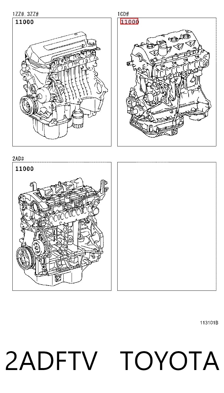 2ADFTV Toyota Silnik w komplecie