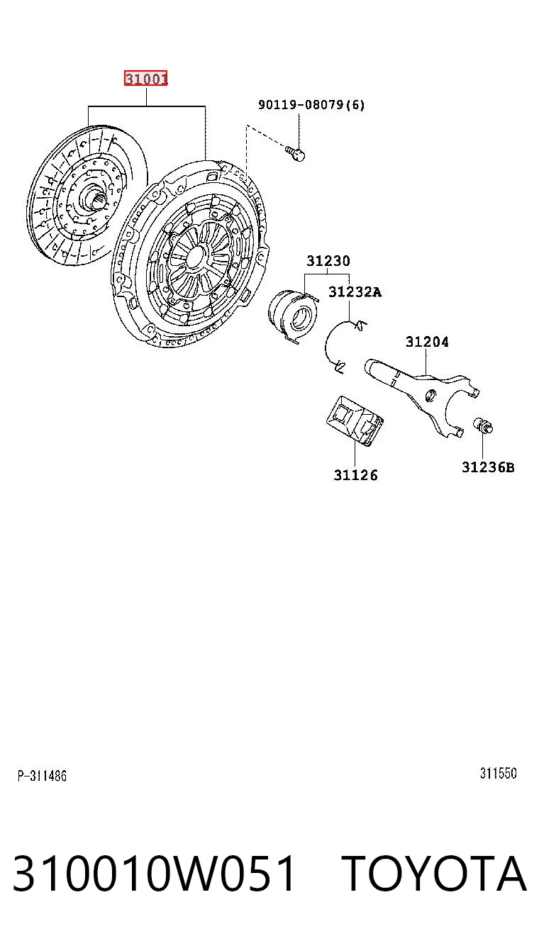 310010W051 Toyota
