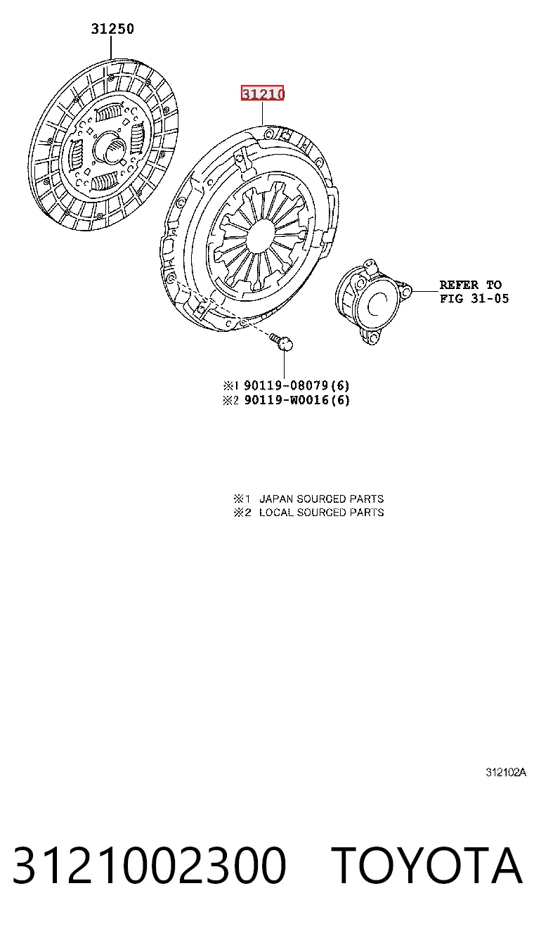  Zestaw sprzęgła (3 części) Toyota Avensis 3