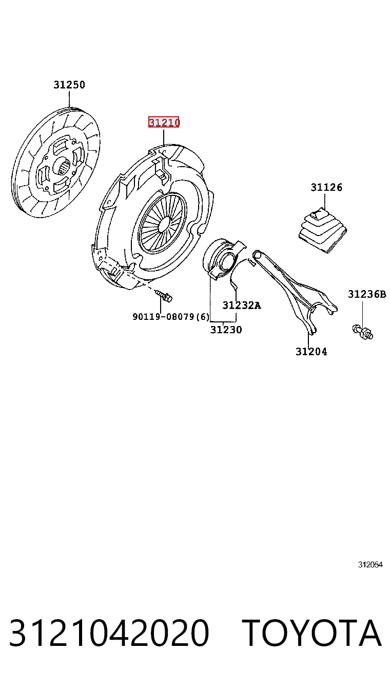 Docisk sprzęgła do Toyota Camry V V30