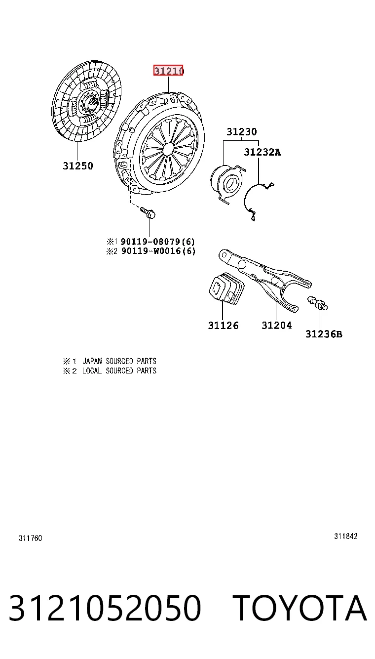3121052050 Toyota