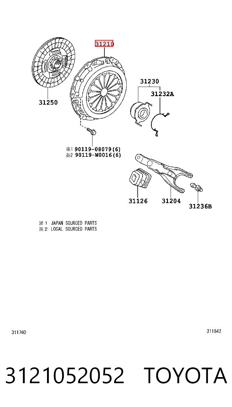 3121052052 Toyota