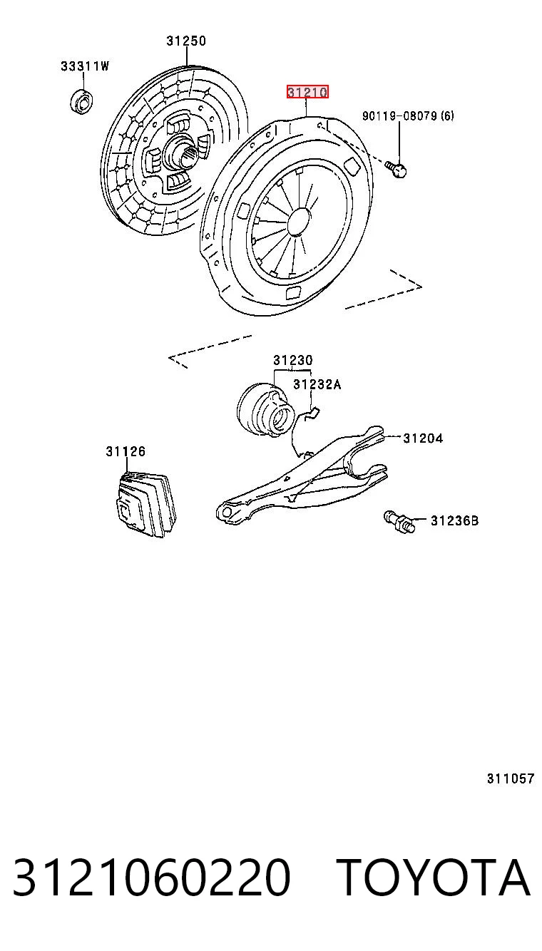 Do koszyka Docisk sprzęgła Toyota Land Cruiser PRADO ASIA J12