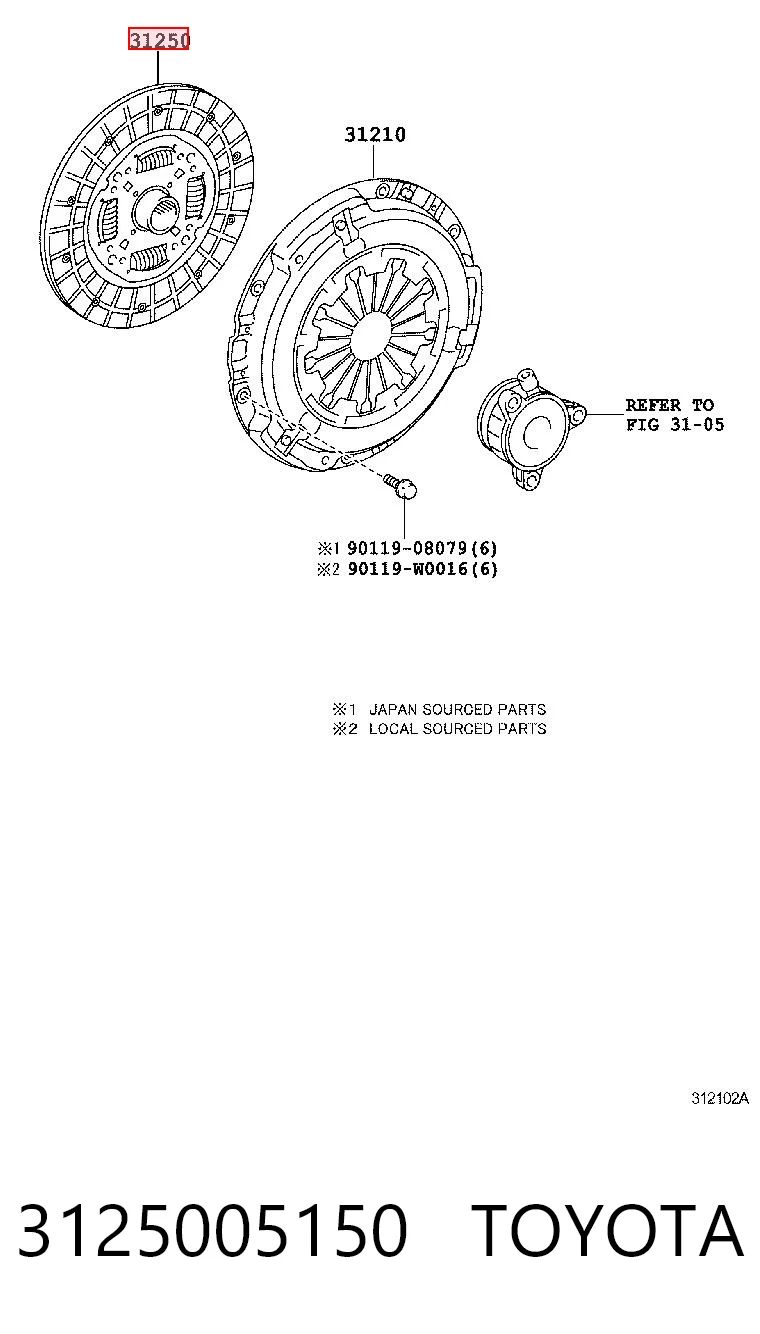 3125005150 Toyota