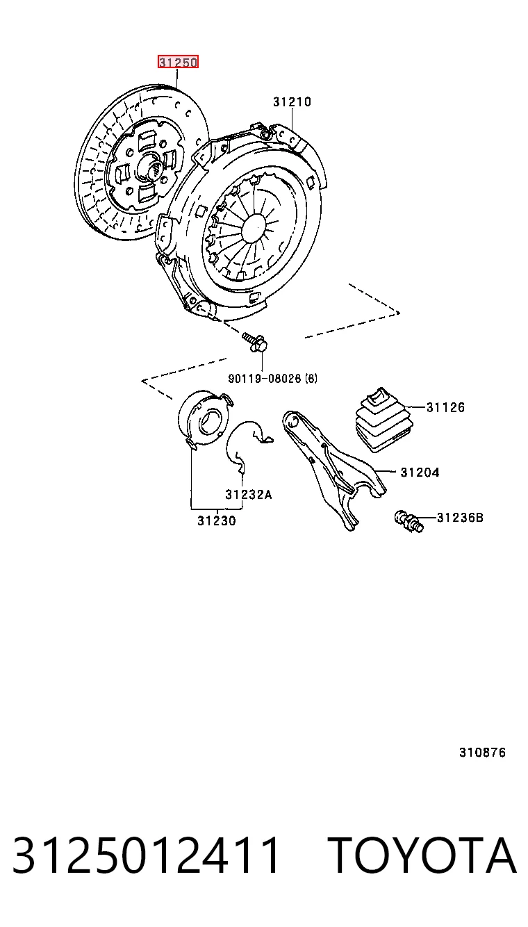 Tarcza sprzęgła do Toyota Previa  ACR3