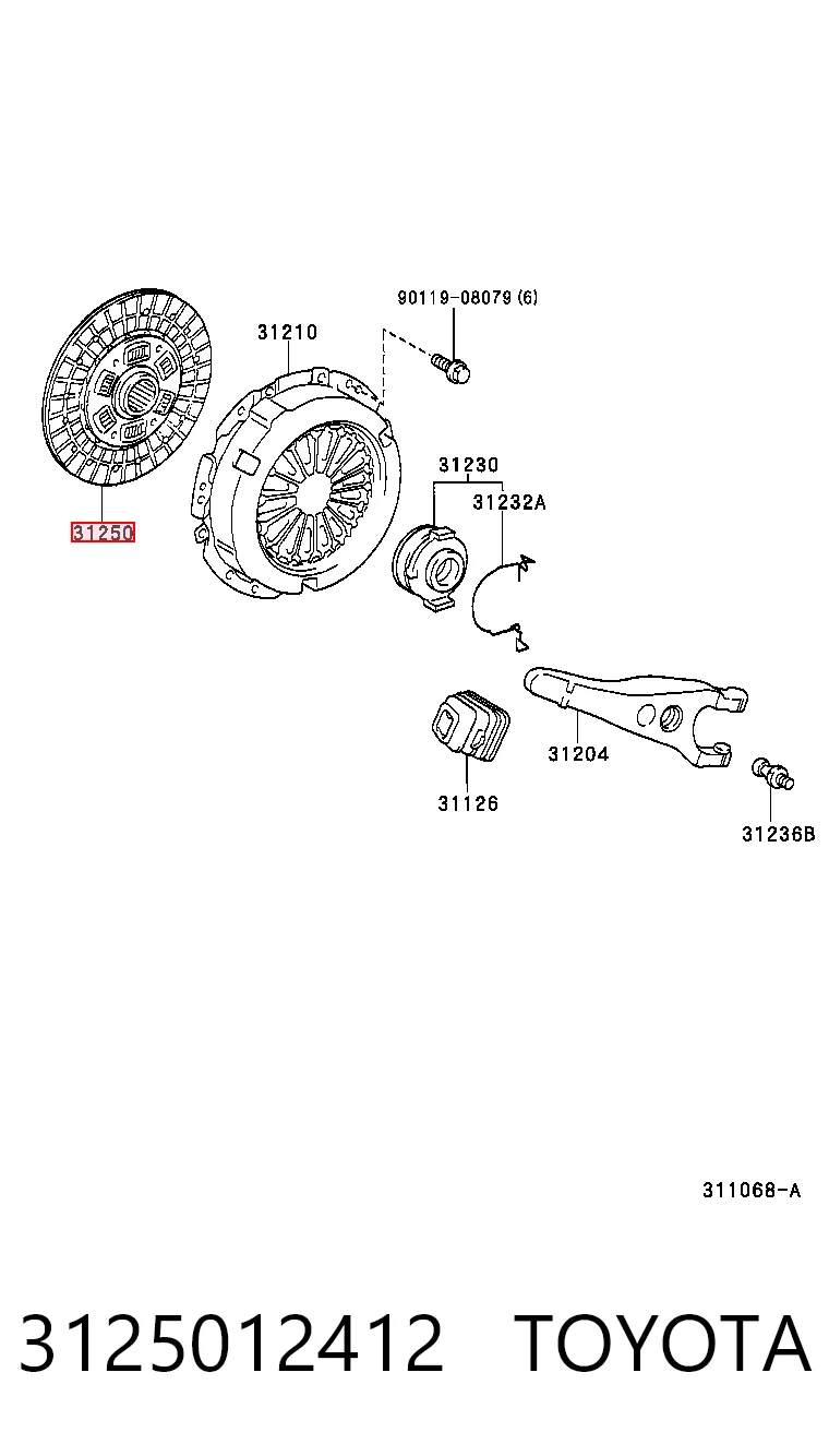 Tarcza sprzęgła Toyota Previa minivan (ACR3) (2000 - 2006) cena, od 50,81 USD