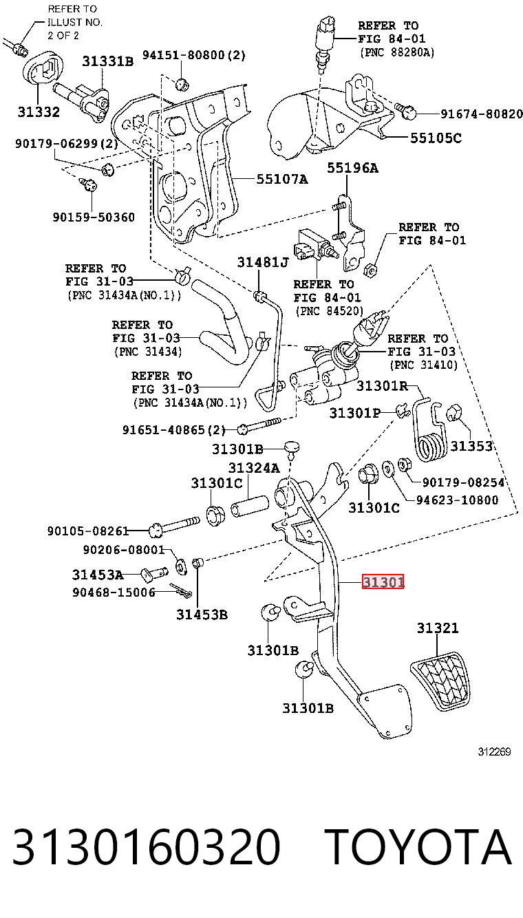 Kupić Pedał sprzęgła Toyota Land Cruiser  J150 w dobrej cenie