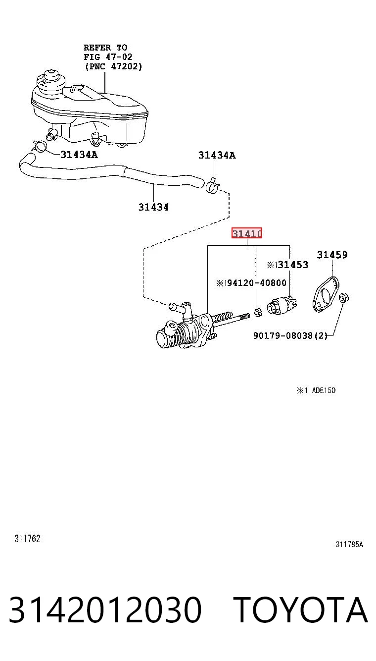 3142012030 Toyota Cylinder sprzęgła główny