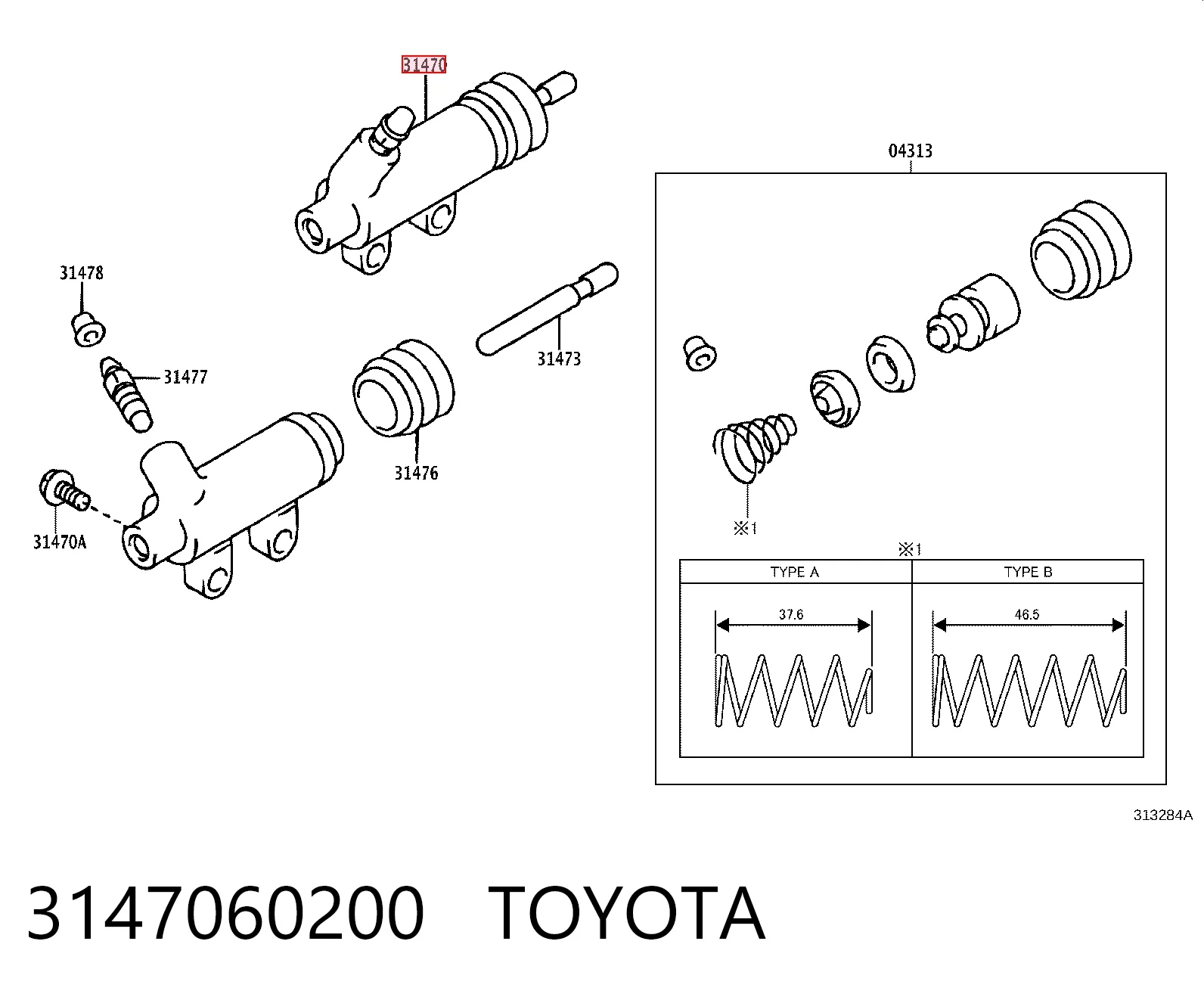 Cylinder roboczy sprzęgła Lexus LS 460/460L sedana (USF4) (2006 - 2026) cena, od 28,17 USD