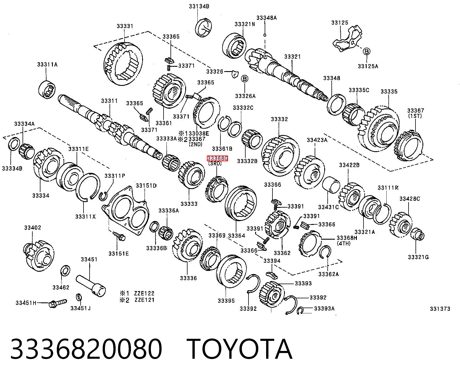 3336820080 Toyota