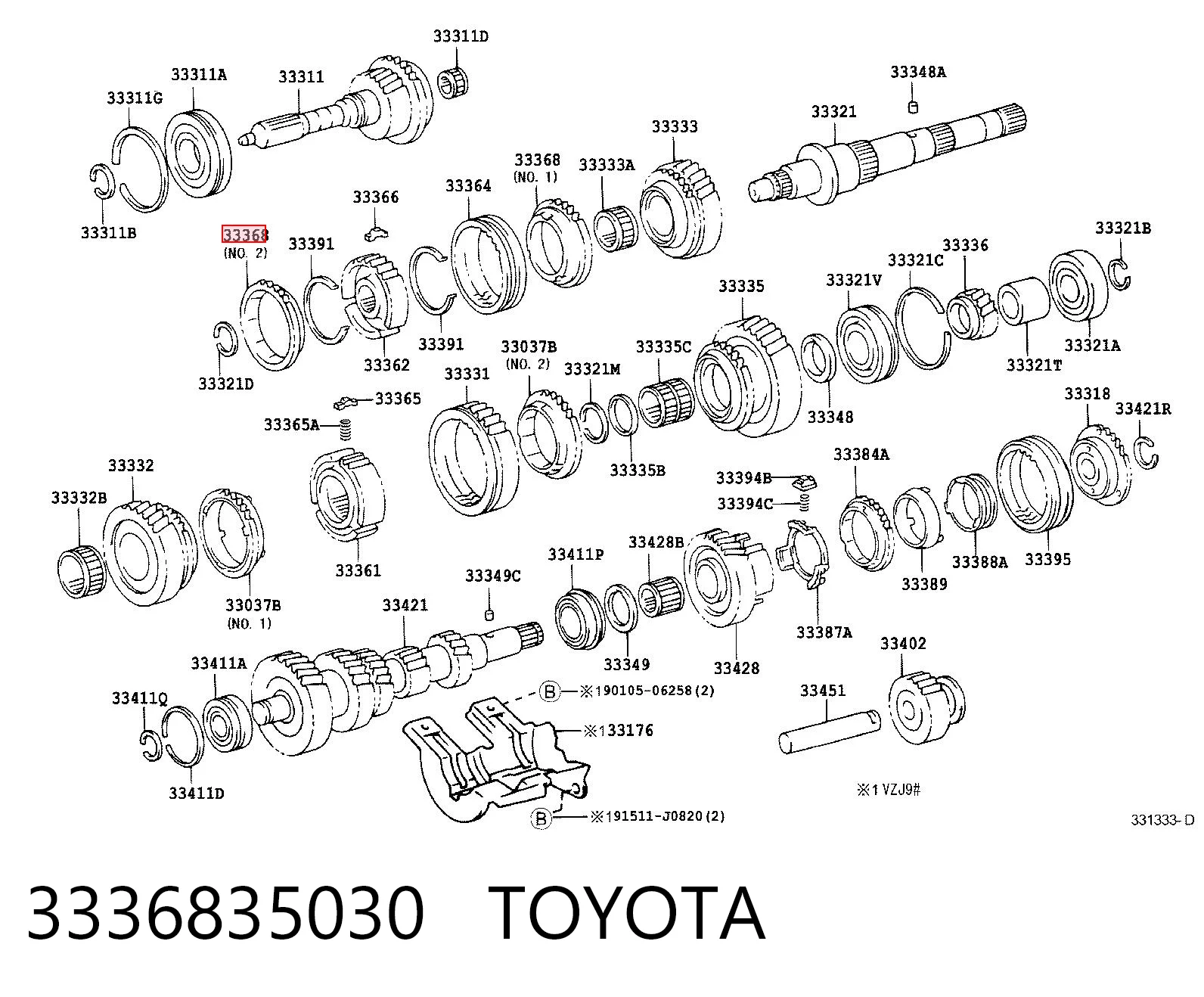 3336835030 Toyota