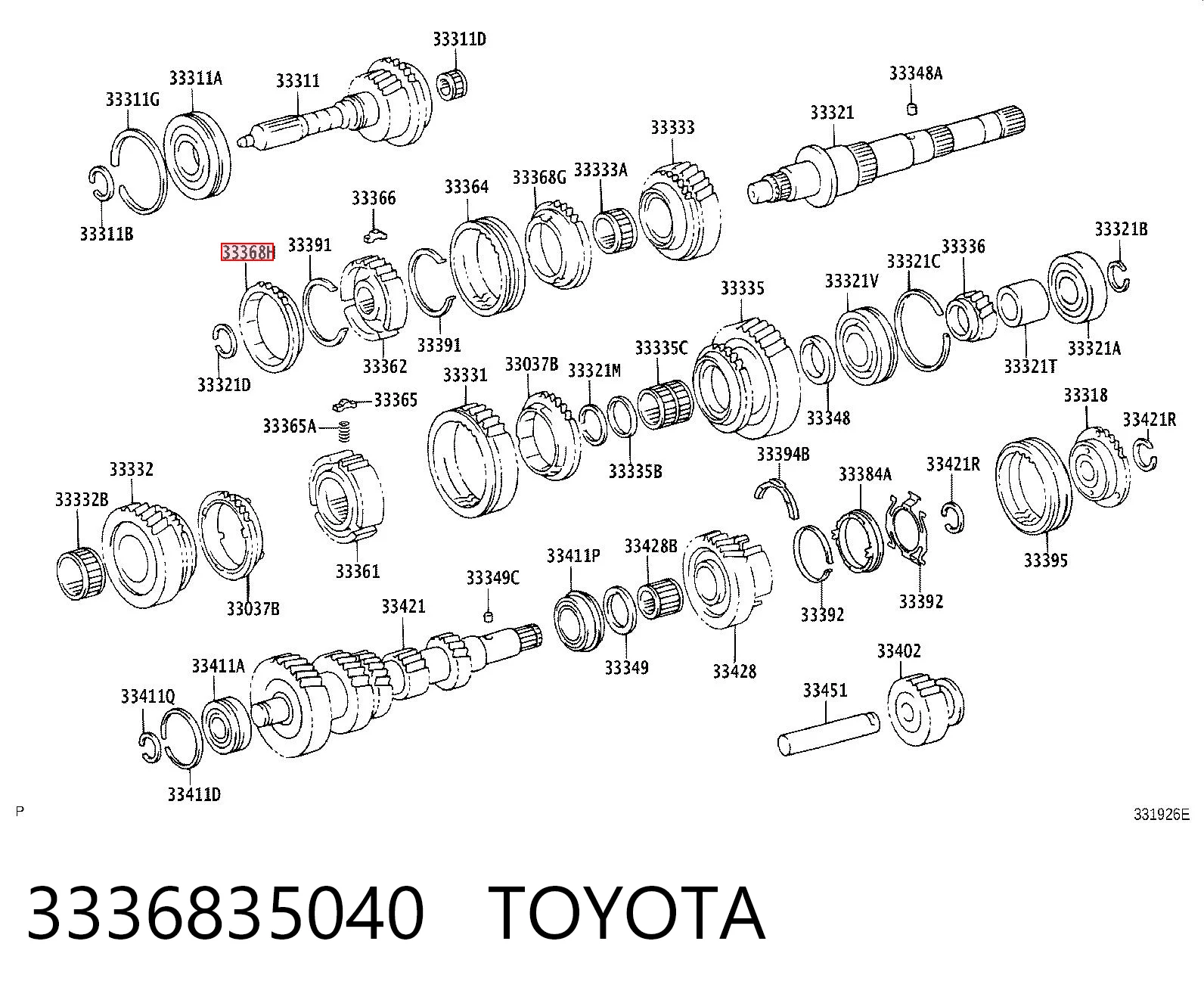 3336835040 Toyota