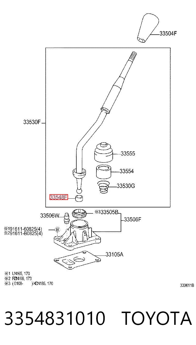 3354831010 Toyota Tuleja mechanizmu zmiany biegów
