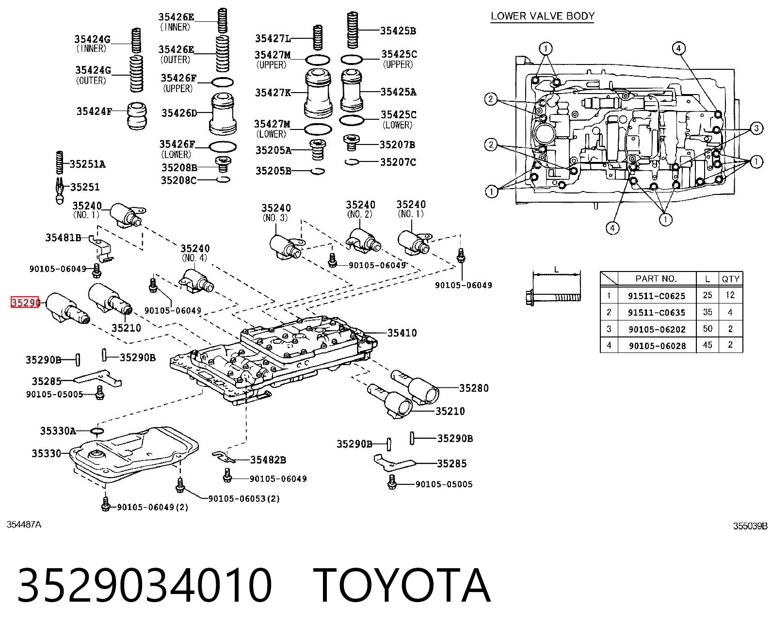 3529034010 Toyota Filtr automatycznej skrzyni biegów
