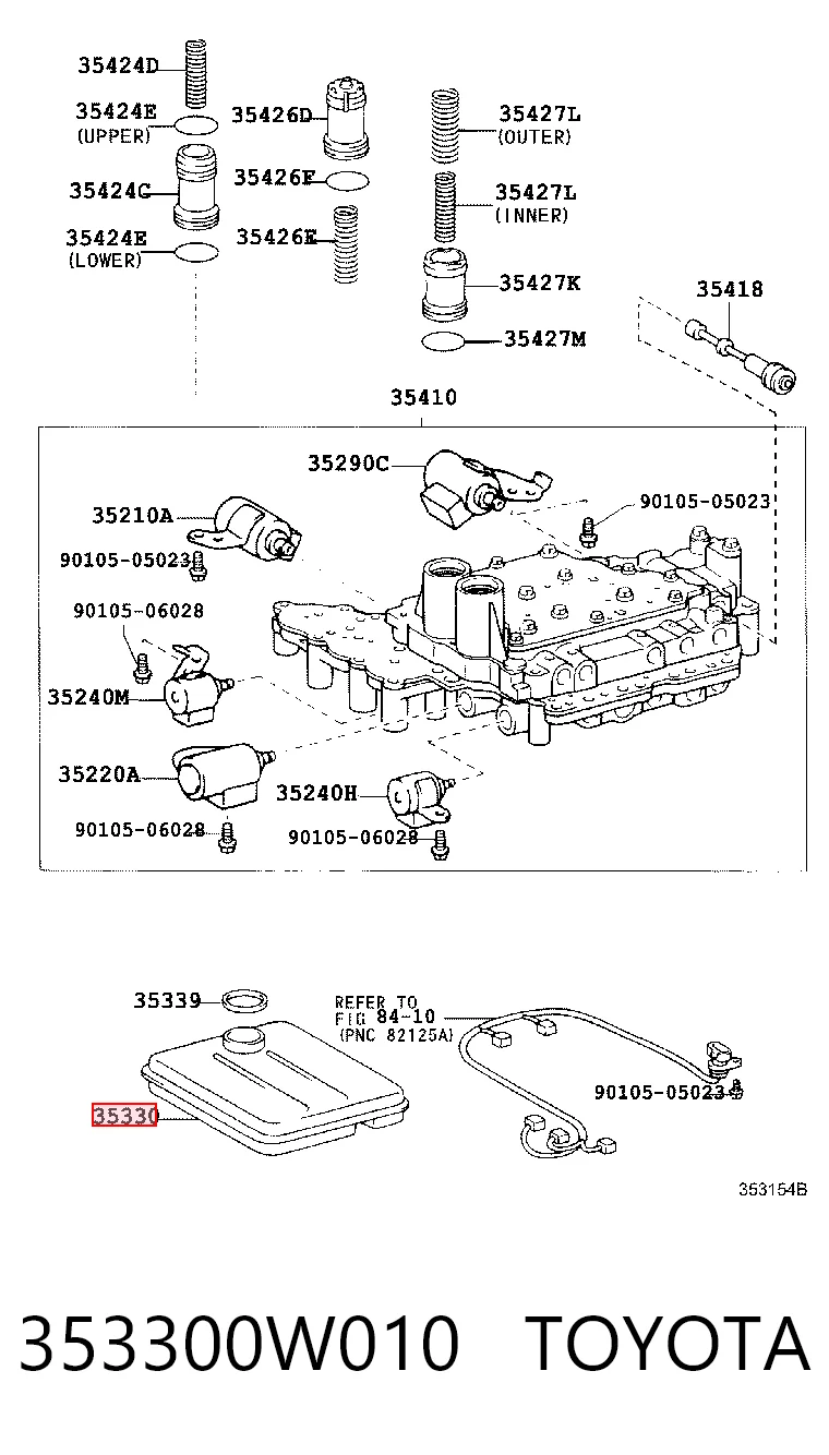 Filtr automatycznej skrzyni biegów Toyota Avensis I sedana (T22) (1997 - 2003) cena, od 16,57 USD