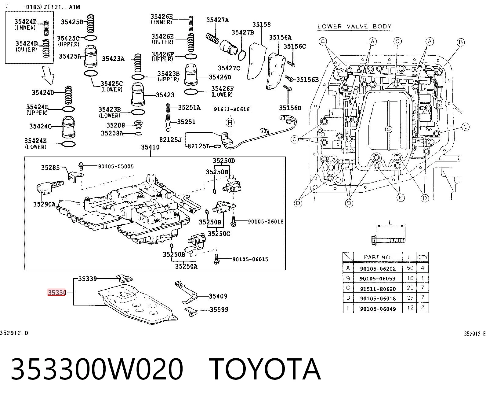 353300W020 Toyota Filtr automatycznej skrzyni biegów