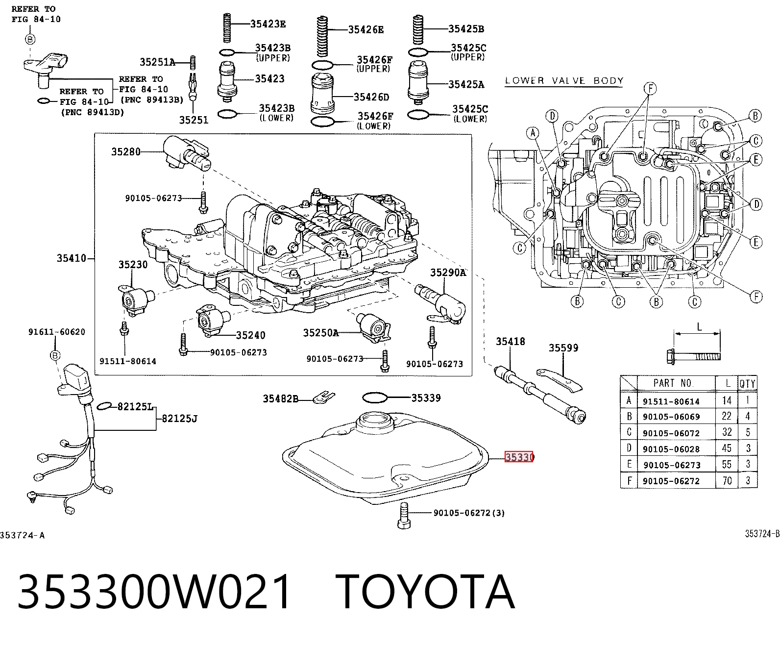 353300W021 Toyota Filtr automatycznej skrzyni biegów