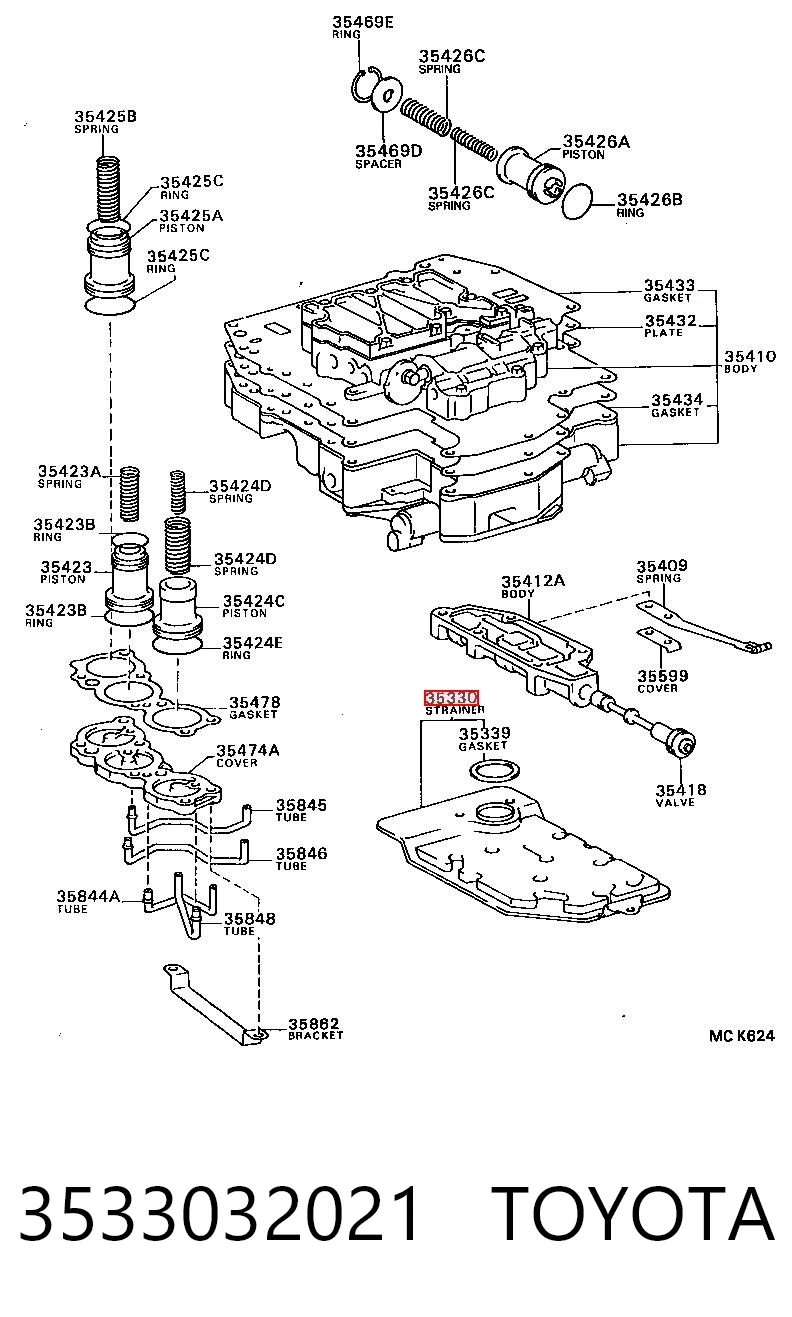  Filtr automatycznej skrzyni biegów Toyota Camry 4