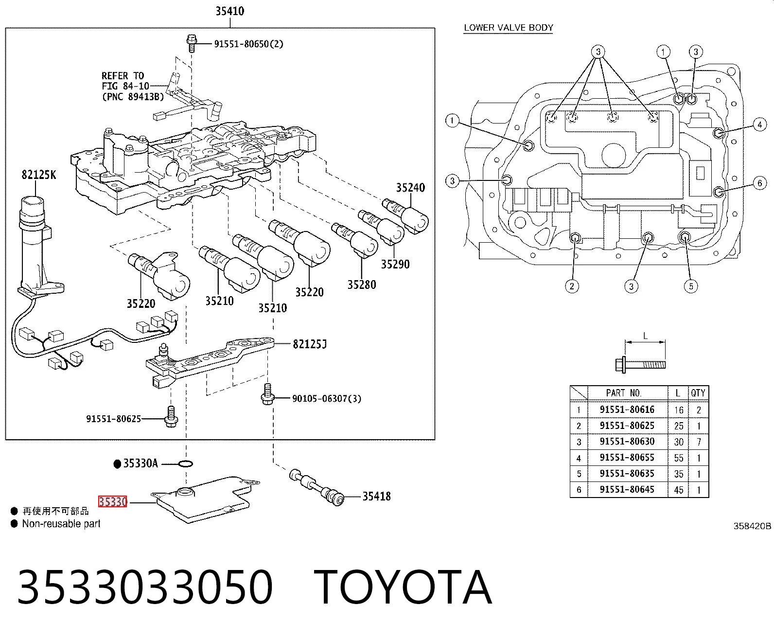 3533033050 Toyota Filtr automatycznej skrzyni biegów