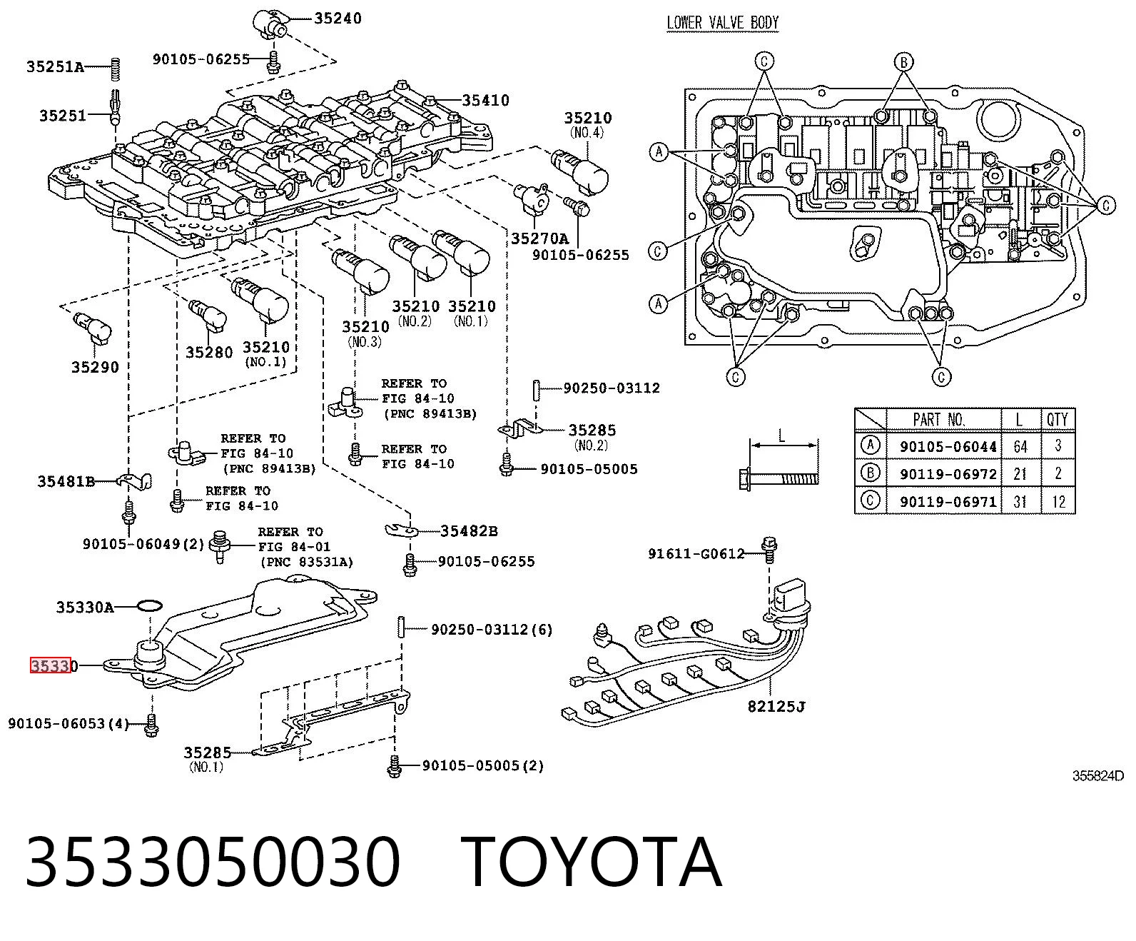 3533050030 Toyota Filtr automatycznej skrzyni biegów