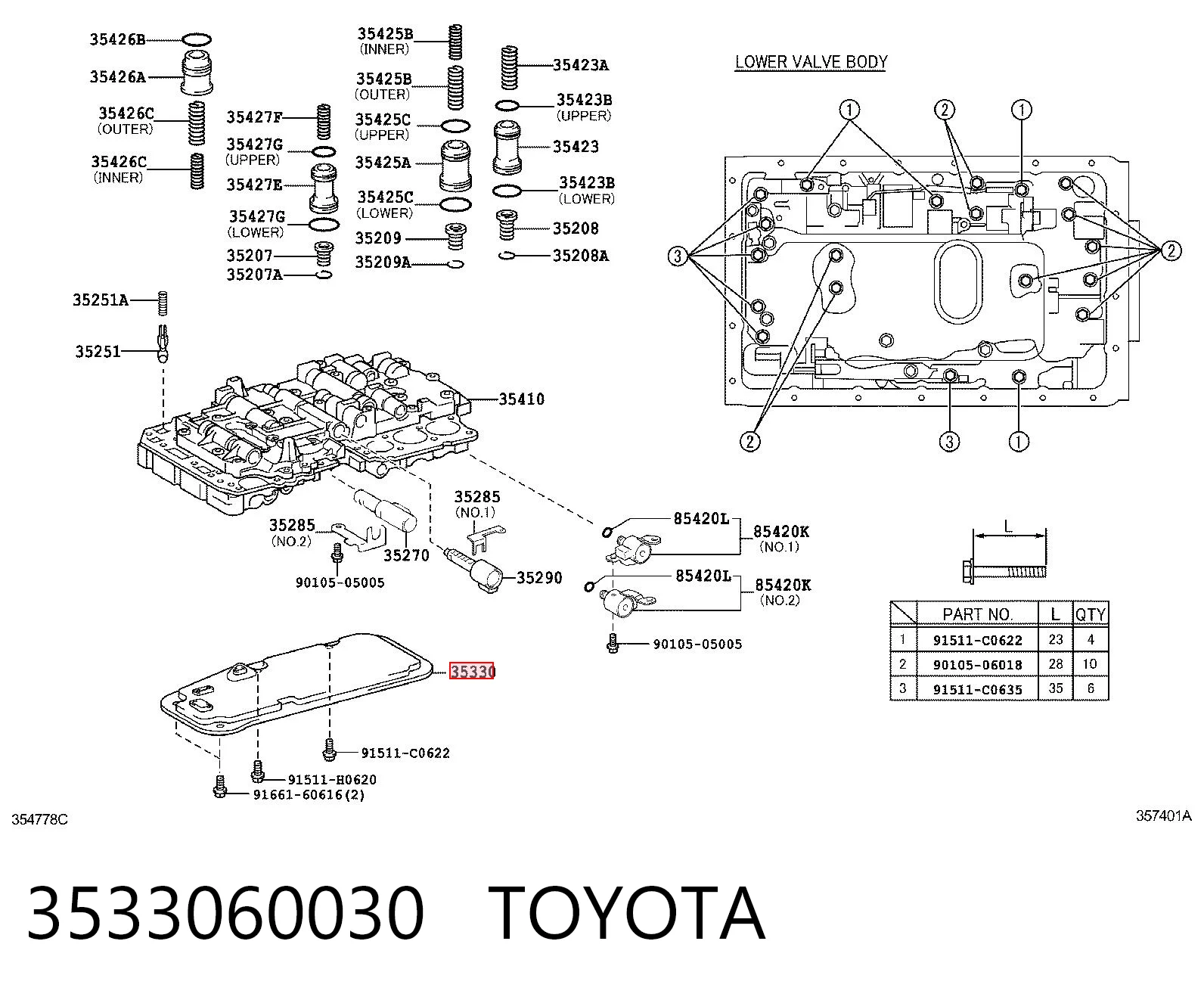 3533060030 Toyota Filtr automatycznej skrzyni biegów