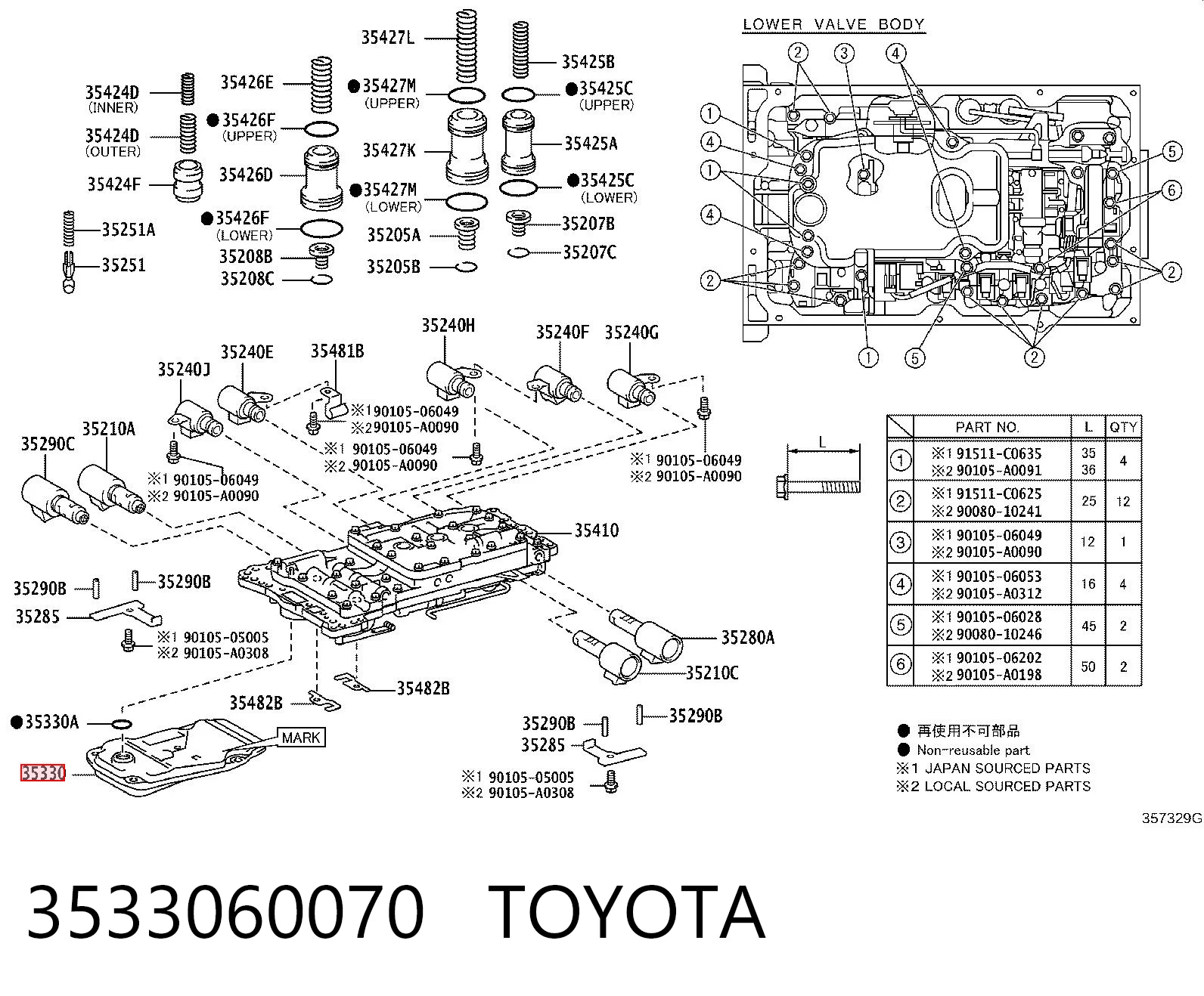 3533060070 Toyota Filtr automatycznej skrzyni biegów
