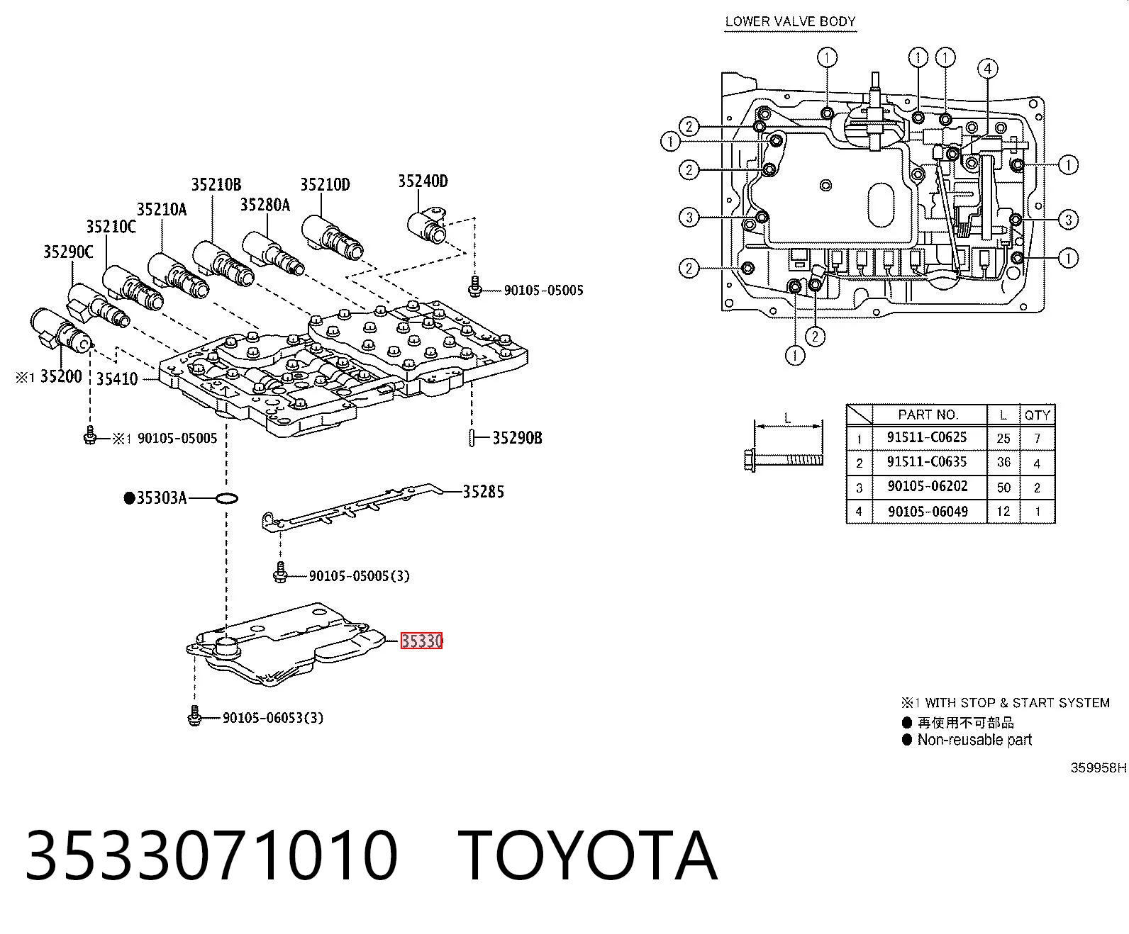 3533071010 Toyota Uszczelka miski automatycznej/mechanicznej skrzyni biegów