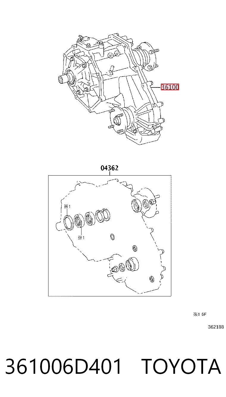 361006D401 Toyota Skrzynia rozdzielcza