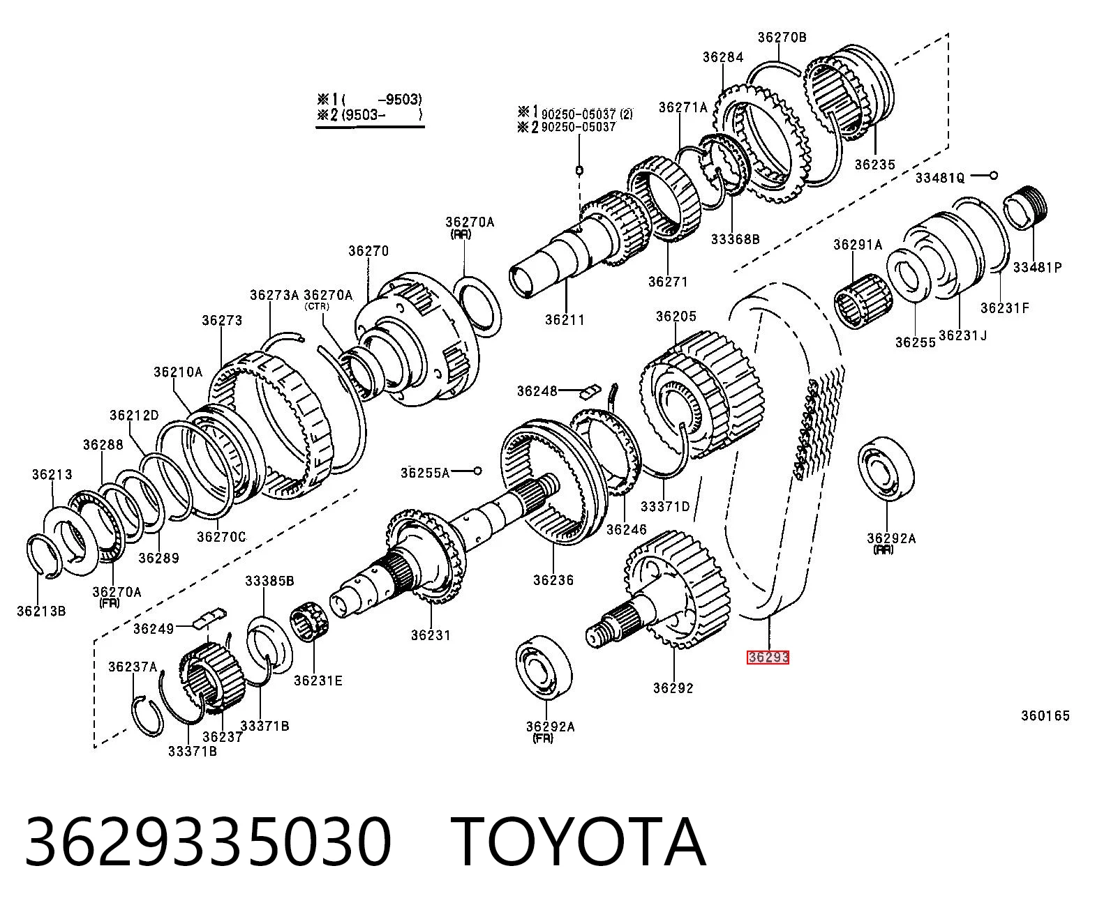 3629335030 Toyota Łańcuch napędowy skrzyni rozdzielczej