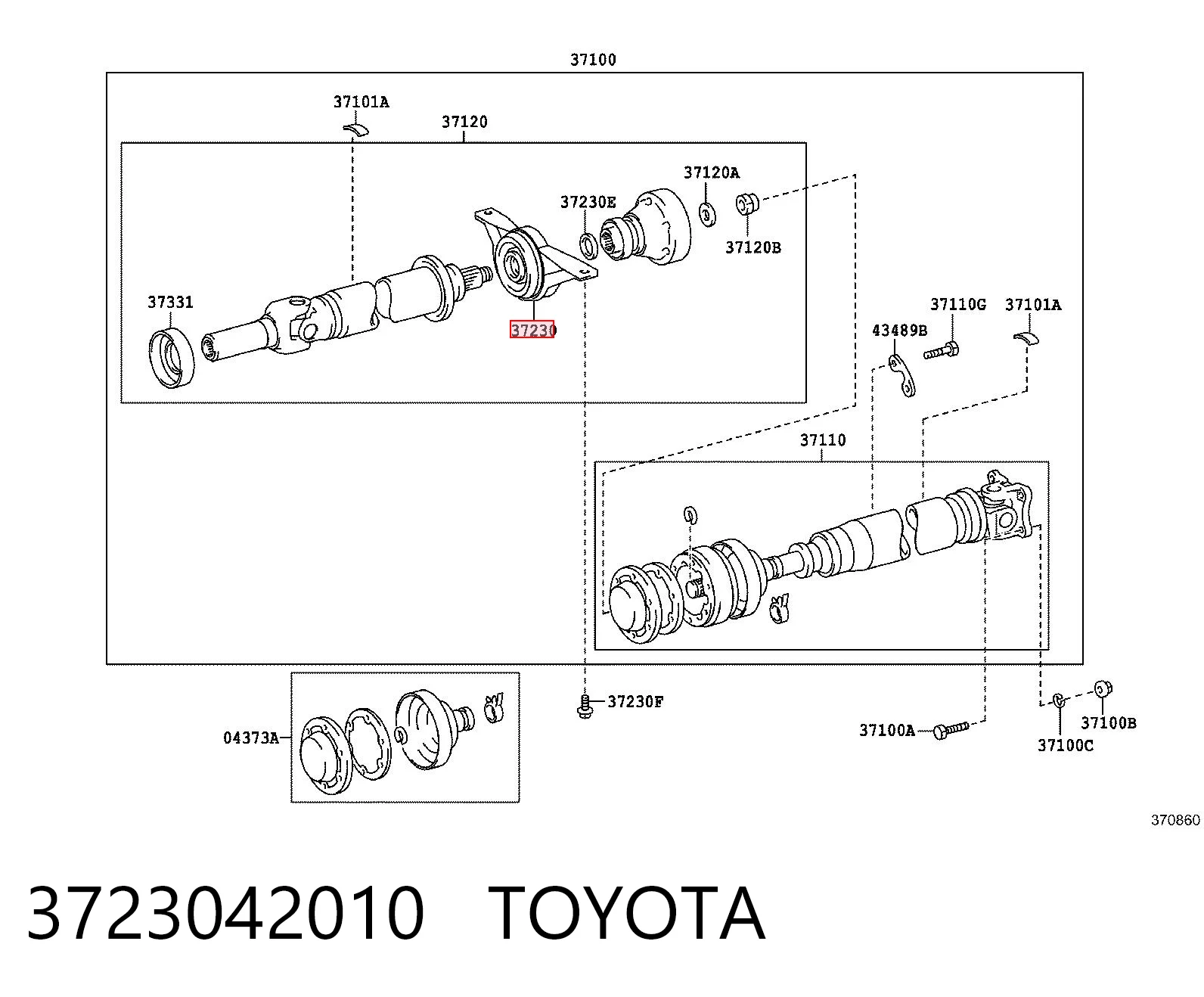 Łożysko podwieszane wału Cardana Toyota RAV4 I SUV (XA) (1994 - 2000) cena, od 37,42 USD