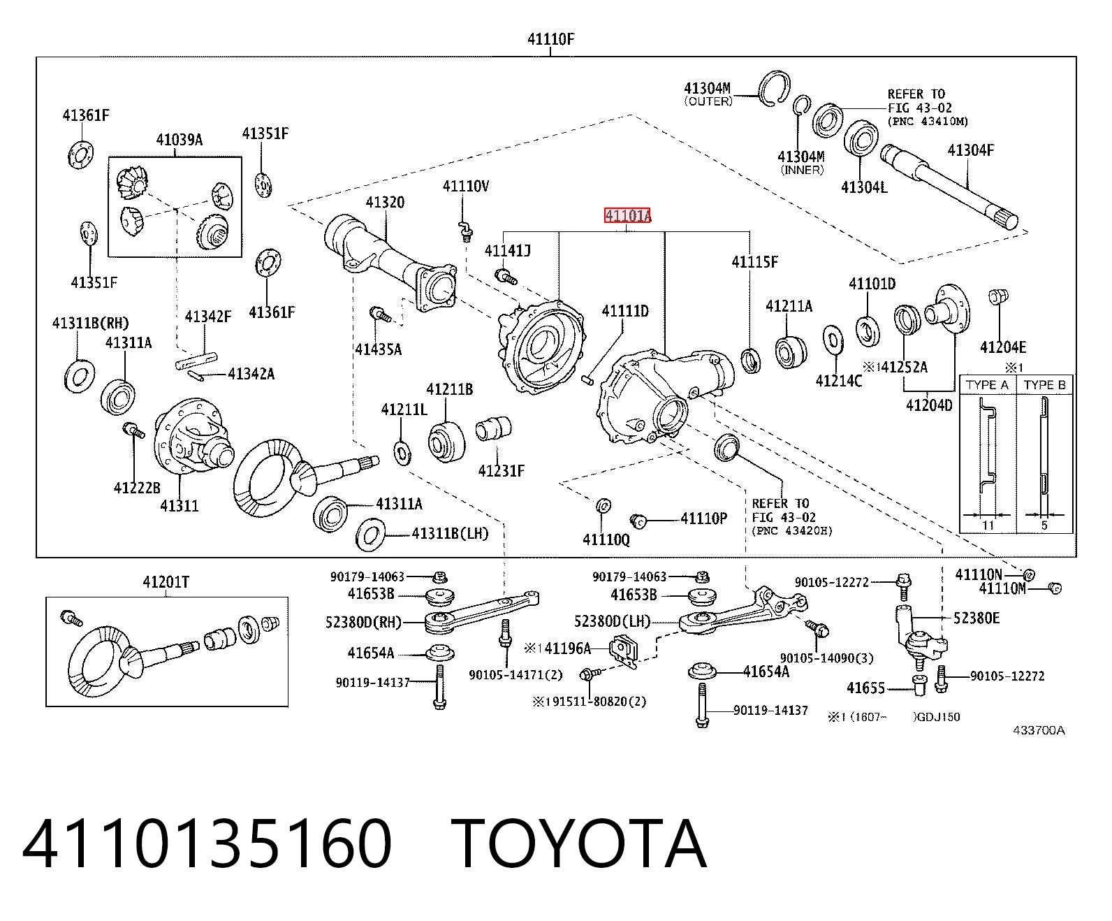 4110135160 Toyota