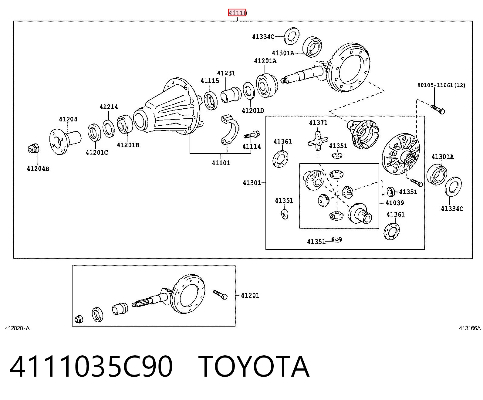 4111035C90 Toyota
