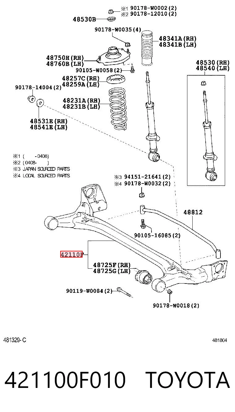 421100F010 Toyota