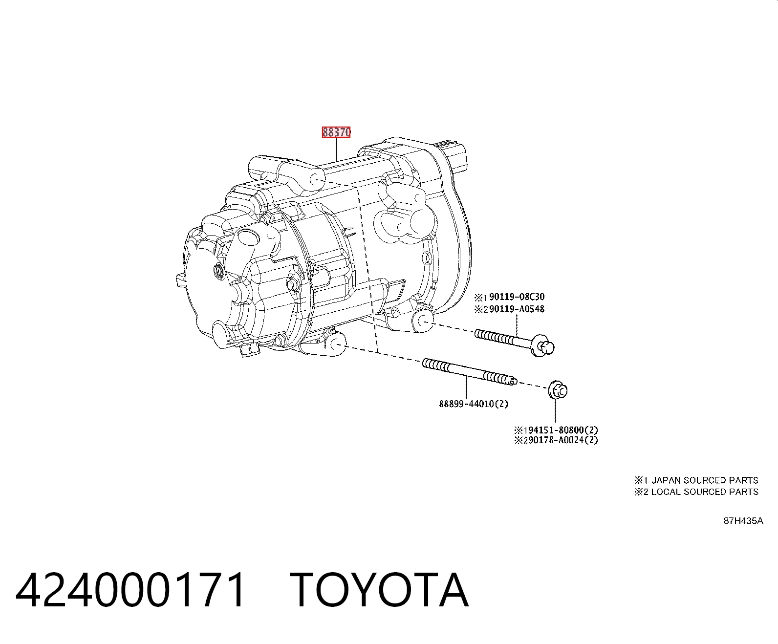  Sprężarka klimatyzacji Toyota RAV4 5
