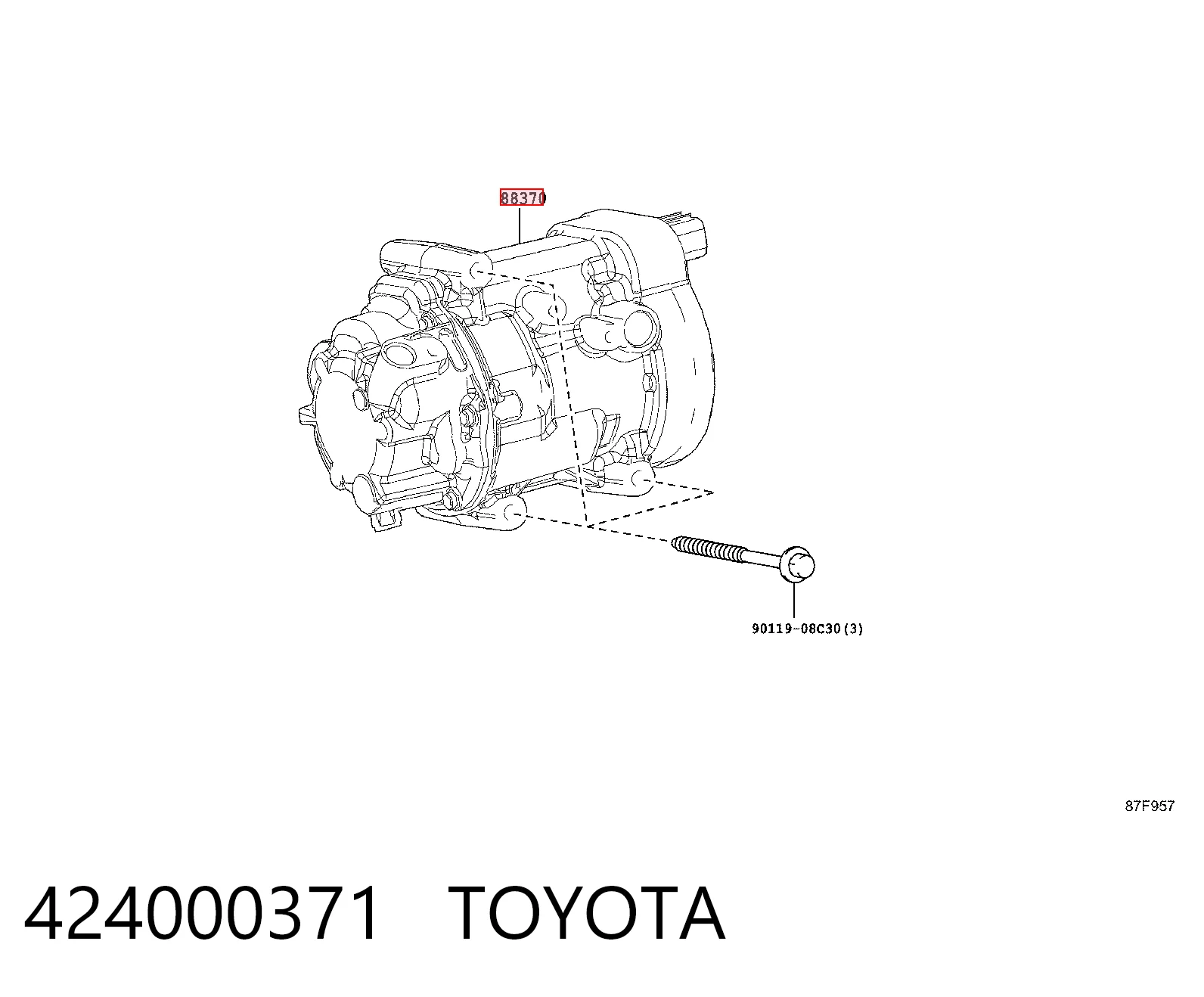 Do koszyka Sprężarka klimatyzacji Toyota C-HR  X10