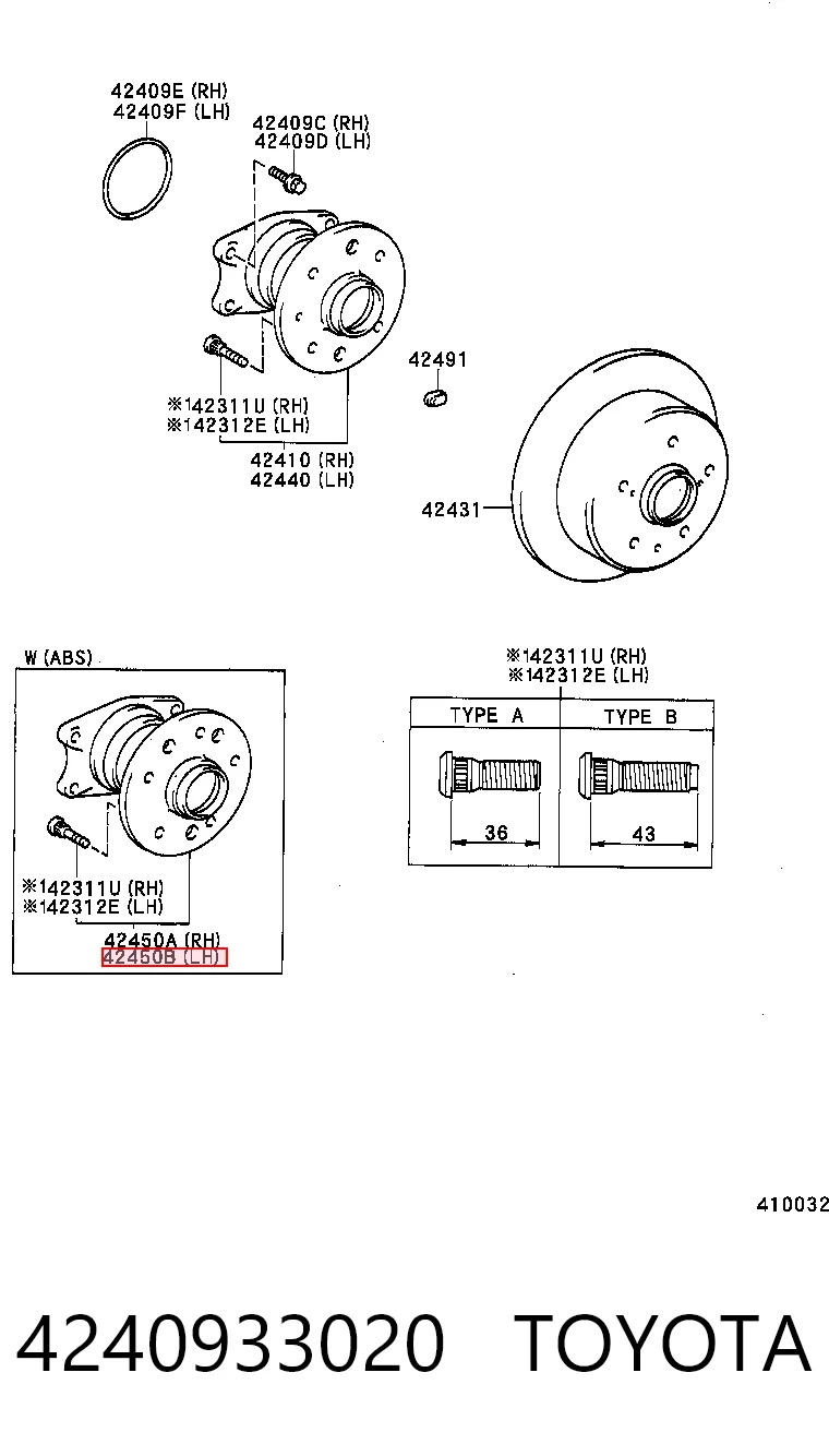 Piasta tylna Toyota Camry III sedana (V10) (1991 - 1996) cena, od 50,87 USD