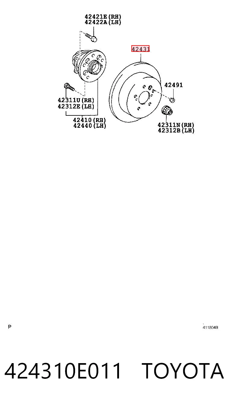 424310E011 Toyota