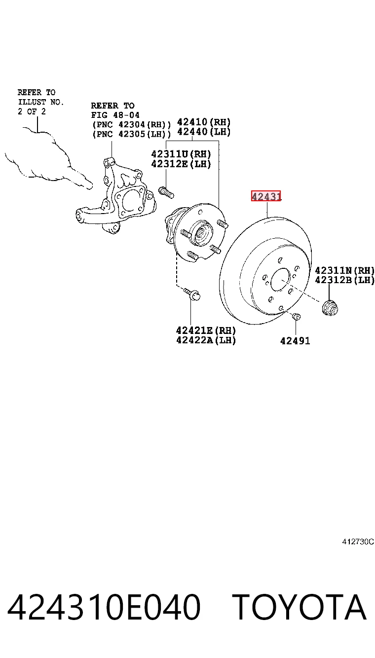  Tarcza hamulcowa tylna Toyota Highlander 