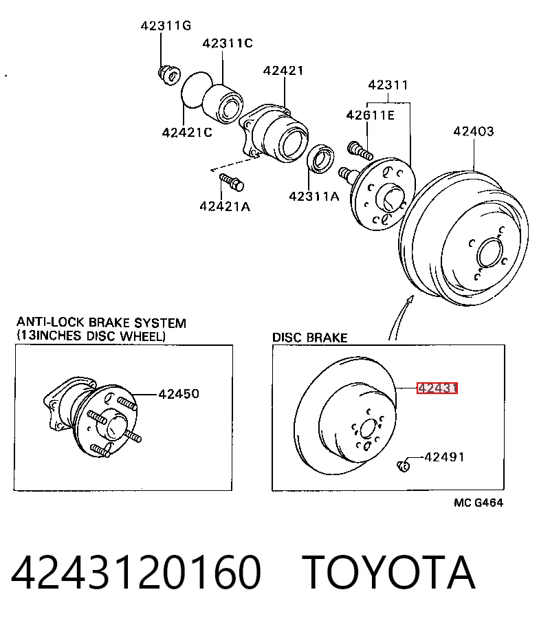 4243120160 Toyota