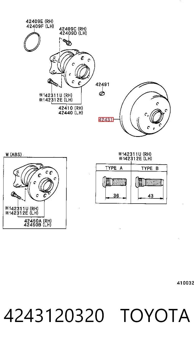 Tarcza hamulcowa tylna do Toyota Camry V2