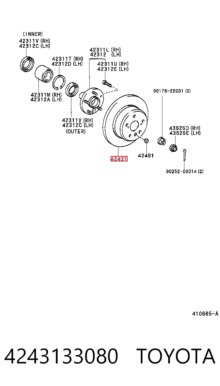 Tarcza hamulcowa tylna Lexus RX 300 SUV (MCU1) (1998 - 2003) cena, od 49,48 USD