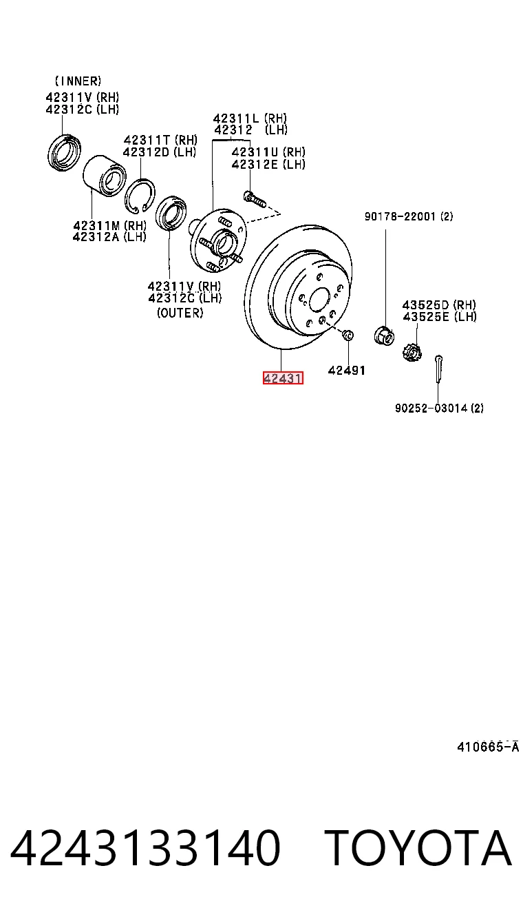 Do koszyka Tarcza hamulcowa tylna Lexus RX 300 MCU1