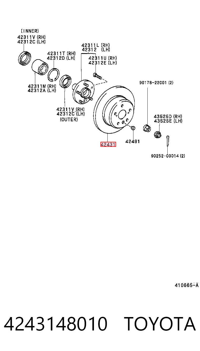  Tarcza hamulcowa tylna Lexus RX 