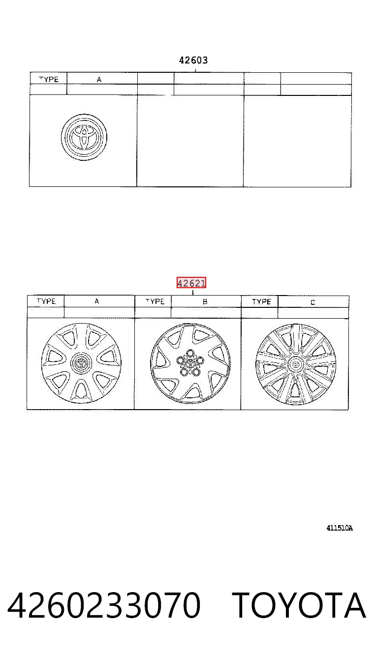 Kołpak do obręczy koła do Toyota Camry V30