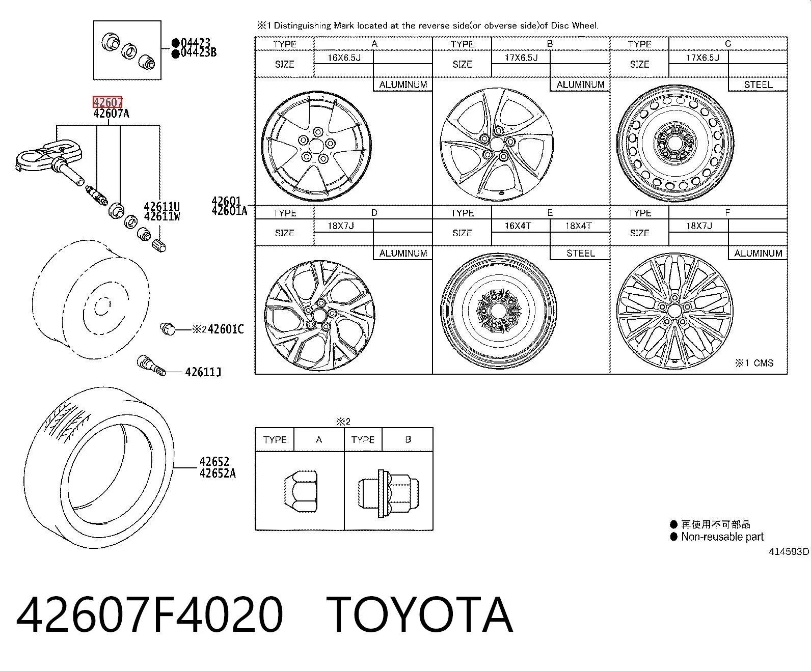 Czujnik ciśnienia w oponach do Toyota Yaris CROSS MXP